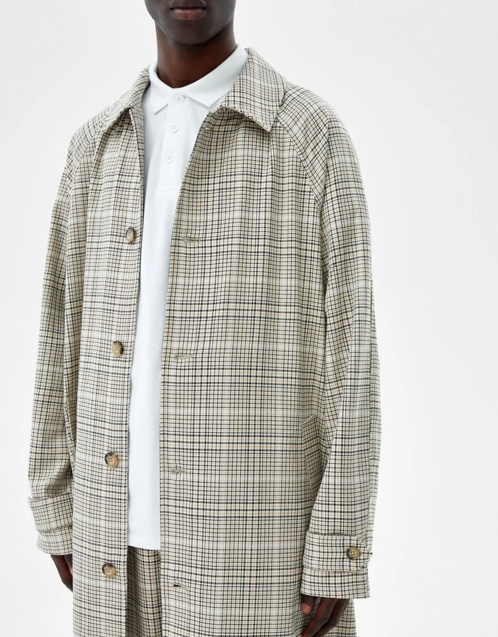 Karierter Trenchcoat